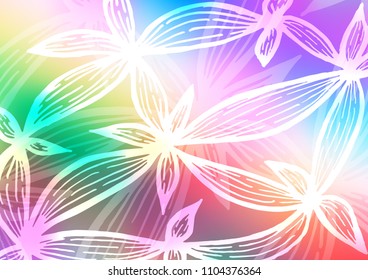 Light Multicolor, Rainbow vector doodle blurred texture. Modern geometrical abstract illustration with doodles. The best blurred design for your business.