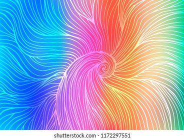 Light Multicolor, Rainbow vector doodle blurred background. Shining colored illustration with doodles in Zen tangle style. A completely new template for your business design.