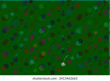 Light Multicolor, Rainbow vector doodle layout. An elegant bright illustration with leaves in Natural style. New template for your brand book.