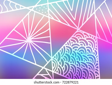 Light Multicolor, Rainbow vector doodle blurred texture. Modern geometrical abstract illustration with doodles. The elegant pattern can be used as a part of a brand book.