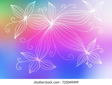 Light Multicolor, Rainbow vector doodle blurred pattern. Brand-new colored illustration in blurry style with doodles. Hand painted design for web, wrapping, wallpaper.