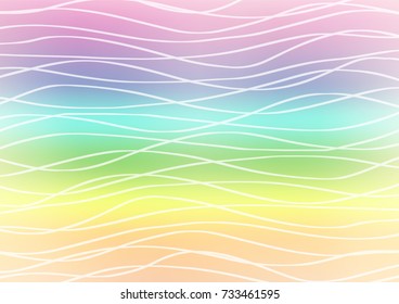 Light Multicolor, Rainbow vector doodle blurred background. Decorative shining illustration with doodles on abstract template. The elegant pattern can be used as a part of a brand book.