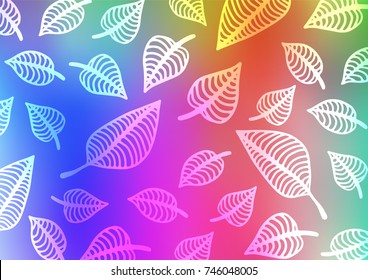 Light Multicolor, Rainbow vector doodle blurred background. Shining colored illustration with doodles in Zen tangle style. The best blurred design for your business.
