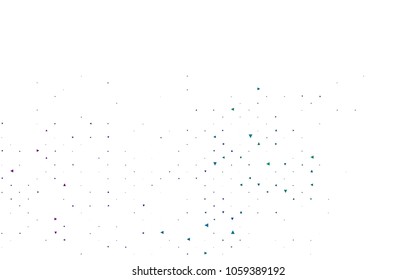 Light Multicolor, Rainbow vector geometric simple minimalistic background, which consist of triangles on white background. Triangular pattern with gradient for your business design. 
