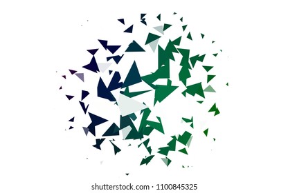 Light Multicolor, Rainbow vector geometric simple minimalistic background, which consist of triangles on white background. Triangular pattern with gradient for your business design. 