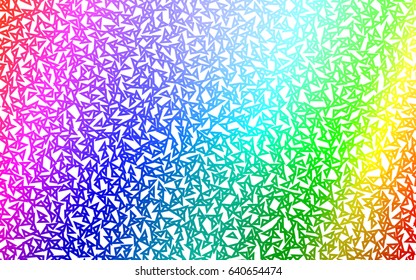 Light Multicolor, Rainbow vector geometric simple minimalistic background, which consist of triangles on white background. Triangular pattern with gradient for your business design. 