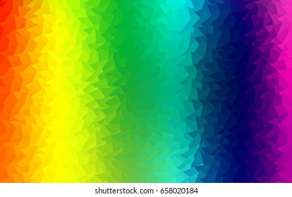 Light Multicolor, Rainbow vector geometric simple minimalistic background, which consist of triangles on white background. Triangular pattern with gradient for your business design. 