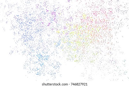 Light Multicolor, Rainbow vector geometric simple minimalistic background, which consist of triangles on white background. Triangular pattern with gradient for your business design. 