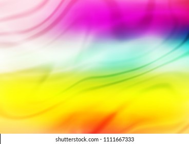 Light Multicolor, Rainbow vector glossy abstract template. Brand new colored illustration in blurry style with gradient. A new texture for your design.