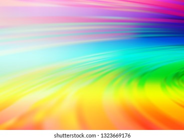Light Multicolor, Rainbow vector glossy abstract template. Shining colorful illustration in a Brand new style. The background for your creative designs.