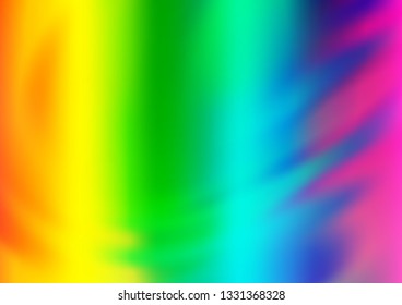 Light Multicolor, Rainbow vector glossy abstract template. Glitter abstract illustration with an elegant design. Brand new style for your business design.