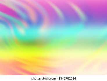 Light Multicolor, Rainbow vector glossy abstract background. Creative illustration in halftone style with gradient. The template can be used for your brand book.
