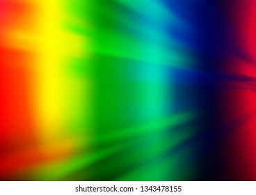 Light Multicolor, Rainbow vector glossy abstract template. Colorful illustration in blurry style with gradient. The background for your creative designs.