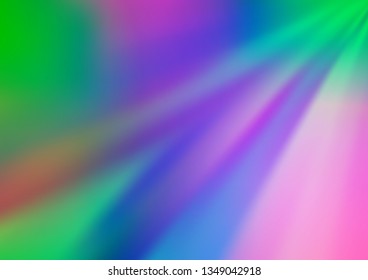 Light Multicolor, Rainbow vector glossy abstract template. Glitter abstract illustration with an elegant design. The blurred design can be used for your web site.