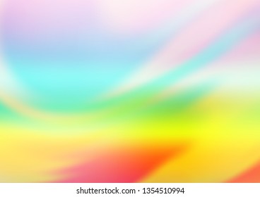 Light Multicolor, Rainbow vector glossy abstract template. Modern geometrical abstract illustration with gradient. The template can be used for your brand book.