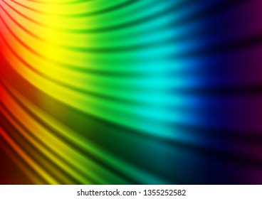 Light Multicolor, Rainbow vector glossy abstract template. Colorful illustration in abstract style with gradient. Brand new design for your business.
