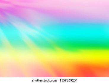 Light Multicolor, Rainbow vector glossy abstract background. Colorful abstract illustration with gradient. The background for your creative designs.
