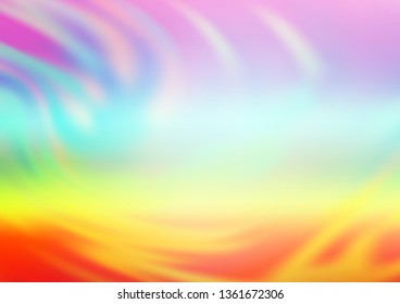 Light Multicolor, Rainbow vector glossy abstract background. A vague abstract illustration with gradient. The best blurred design for your business.