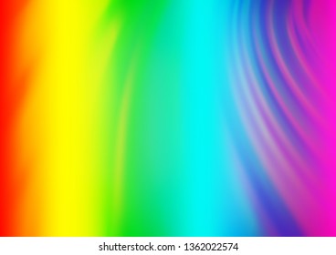 Light Multicolor, Rainbow vector glossy abstract background. Creative illustration in halftone style with gradient. The background for your creative designs.