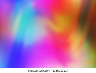 Light Multicolor, Rainbow vector glossy abstract template. Creative illustration in halftone style with gradient. The template for backgrounds of cell phones.
