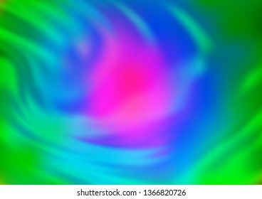 Light Multicolor, Rainbow vector glossy abstract template. Colorful illustration in blurry style with gradient. Brand new style for your business design.