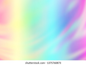 Light Multicolor, Rainbow vector glossy abstract template. Colorful illustration in abstract style with gradient. The elegant pattern for brand book.
