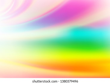 Light Multicolor, Rainbow vector glossy abstract background. A completely new color illustration in a bokeh style. The best blurred design for your business.