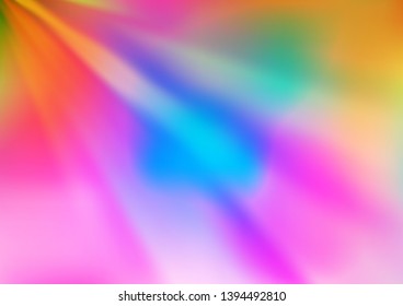 Light Multicolor, Rainbow vector glossy abstract background. Modern geometrical abstract illustration with gradient. A completely new template for your design.