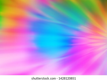 Light Multicolor, Rainbow vector glossy abstract background. Colorful illustration in blurry style with gradient. A completely new design for your business.