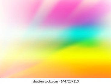 Light Multicolor, Rainbow vector glossy abstract template. Glitter abstract illustration with an elegant design. The background for your creative designs.