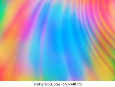 Light Multicolor, Rainbow vector glossy abstract background. Glitter abstract illustration with an elegant design. A completely new design for your business.