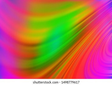 Light Multicolor, Rainbow vector glossy abstract background. Colorful illustration in abstract style with gradient. A new texture for your design.