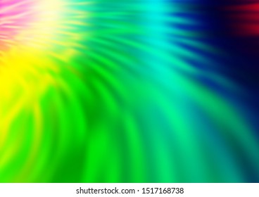 Light Multicolor, Rainbow vector glossy bokeh pattern. Creative illustration in halftone style with gradient. The blurred design can be used for your web site.