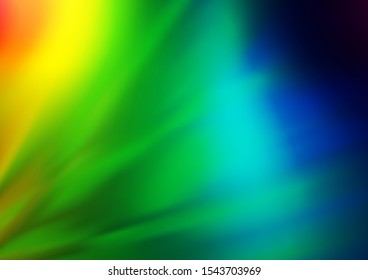 Light Multicolor, Rainbow vector glossy abstract background. Shining colorful illustration in a Brand new style. A new texture for your design.