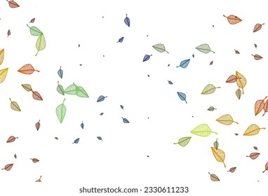 Light Multicolor, Rainbow vector hand painted template. Modern geometrical abstract illustration with leaves. A new texture for your design.