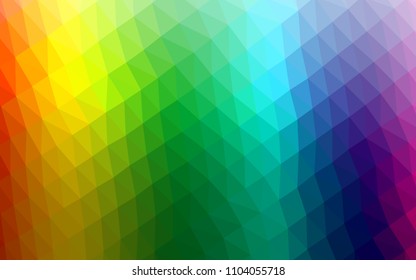 Light Multicolor, Rainbow vector hexagon mosaic cover. Shining colored illustration in a Brand new style. The completely new template can be used for your brand book.