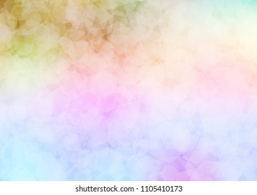 Light Multicolor, Rainbow vector hexagon mosaic background. Glitter abstract illustration with an elegant design. The best hexagonal design for your business.