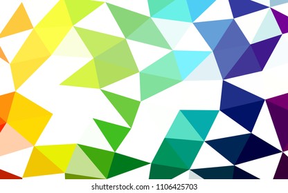 Light Multicolor, Rainbow vector hexagon mosaic triangle mosaic. A vague abstract illustration with gradient. A completely new design for your business.