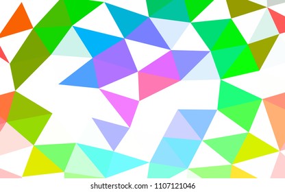 Light Multicolor, Rainbow vector hexagon mosaic triangle mosaic. Brand new colored illustration in blurry style with gradient. The elegant pattern can be used as part of a brand book.