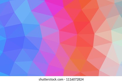 Light Multicolor, Rainbow vector hexagon mosaic triangle mosaic. Colorful illustration in abstract style with gradient. Brand new design for your business.
