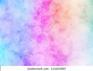 Light Multicolor, Rainbow vector hexagon mosaic background. Colorful illustration in abstract style with gradient. A completely new template for your business design.