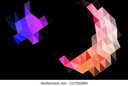 Light Multicolor, Rainbow vector hexagon mosaic cover. Glitter abstract illustration with an elegant design. The polygonal design can be used for your web site.