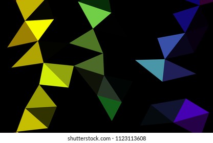 Light Multicolor, Rainbow vector hexagon mosaic triangle mosaic. An elegant bright illustration with gradient. The template can be used as a background for cell phones.