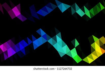 Light Multicolor, Rainbow vector hexagon mosaic template. A completely new color illustration in a vague style. The polygonal design can be used for your web site.