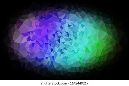 Light Multicolor, Rainbow vector hexagon mosaic texture. Creative illustration in halftone style with gradient. A completely new design for your business.