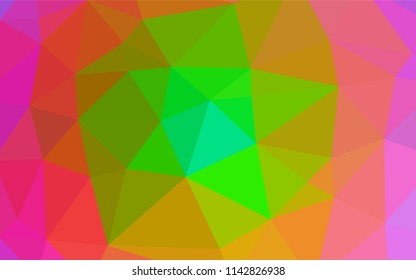 Light Multicolor, Rainbow vector hexagon mosaic template. Colorful illustration in abstract style with gradient. The completely new template can be used for your brand book.