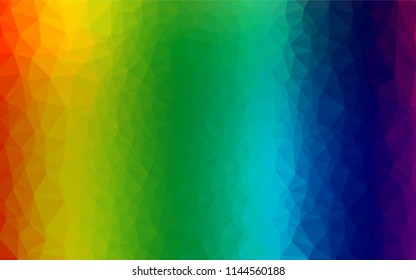 Light Multicolor, Rainbow vector hexagon mosaic template. Brand new colored illustration in blurry style with gradient. The textured pattern can be used for background.