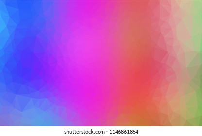 Light Multicolor, Rainbow vector hexagon mosaic texture. Modern geometrical abstract illustration with gradient. A completely new template for your business design.