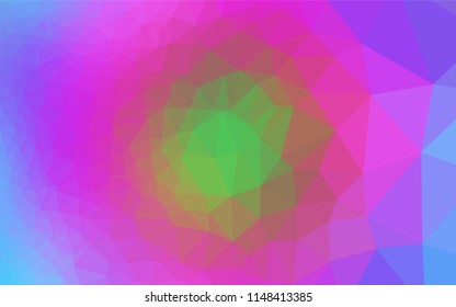 Light Multicolor, Rainbow vector hexagon mosaic template. Brand new colored illustration in blurry style with gradient. A completely new design for your business.