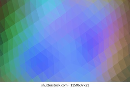 Light Multicolor, Rainbow vector hexagon mosaic template. Colorful abstract illustration with gradient. A completely new template for your business design.